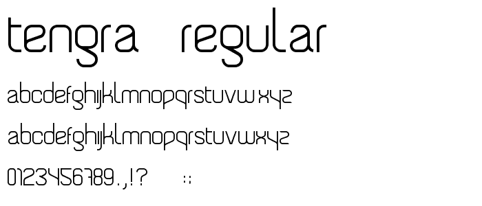 Tengra - Regular font